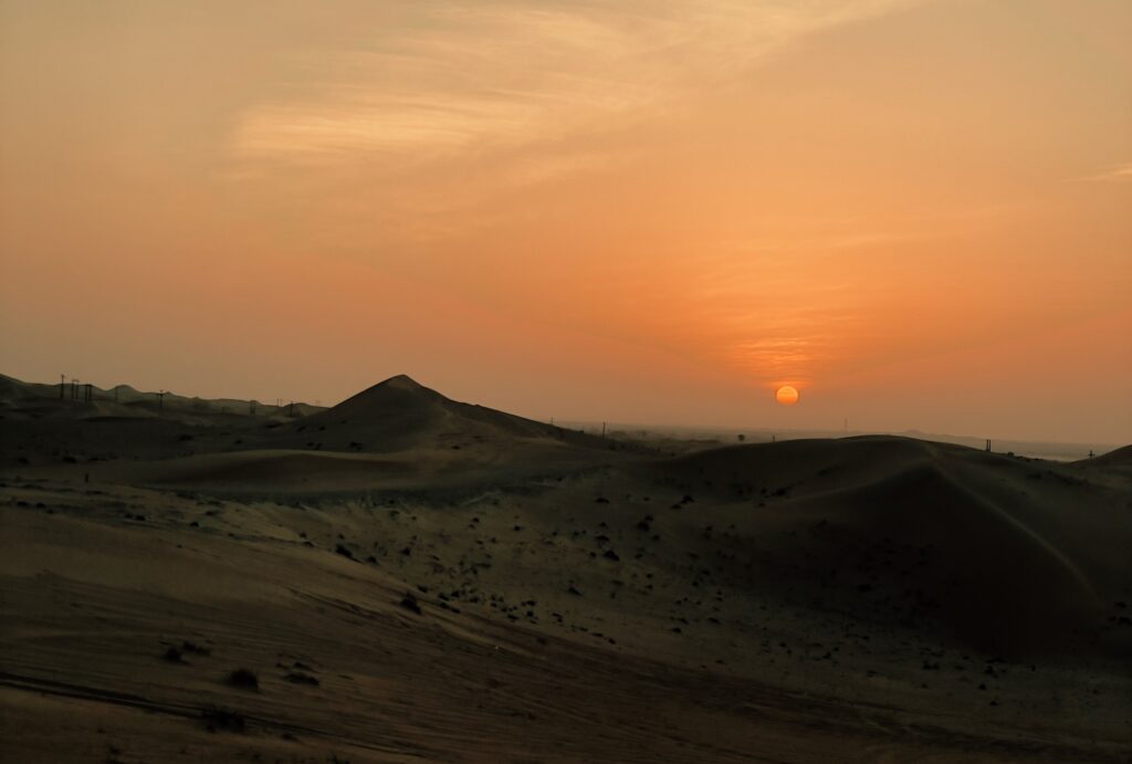 Dubai desert sunset